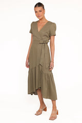 Leontine Midi Dress - Olive