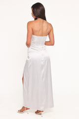 Kara Strapless Maxi Dress - White
