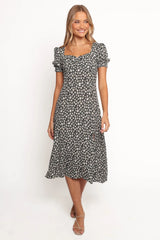 Franklin Dress - Black Floral