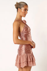 Reeve Halterneck Mini Dress - Rose