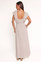 Martin Maxi Dress - Cherry Red Stripe